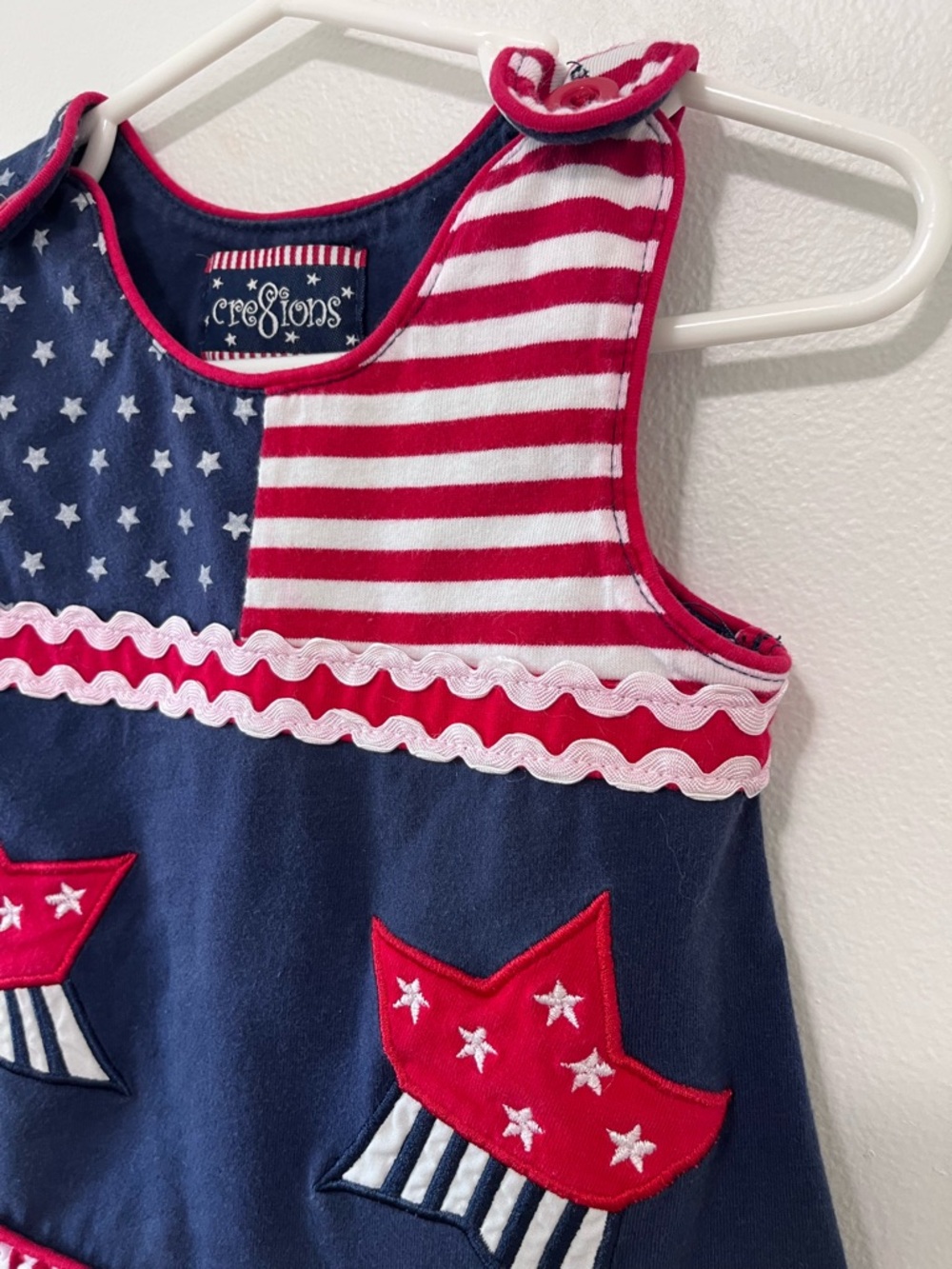Cre8ions Vintage Patriotic Dress- Size 18 months - Picture 3 of 5